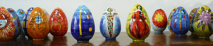 Uova Ceramica Serie "Pittori Moderni"