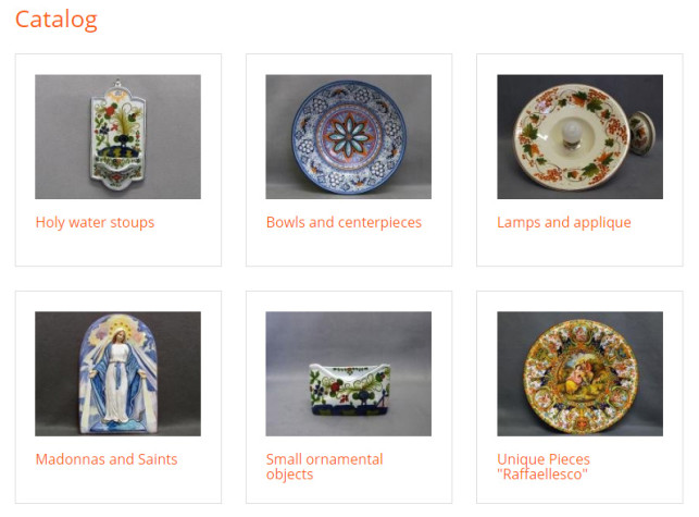 italian pottery for sale to USA