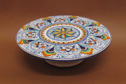 tortiera ceramica faentina pavona e palmetta