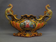 centrotavola decorato a raffaellesche, ceramica La Vecchia Faenza