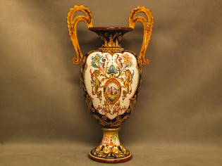 Faience Pottery amphora, Raphaelesque style