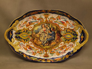 Grande vassoio Raffaellesco, ceramica artistica di Faenza, pottery