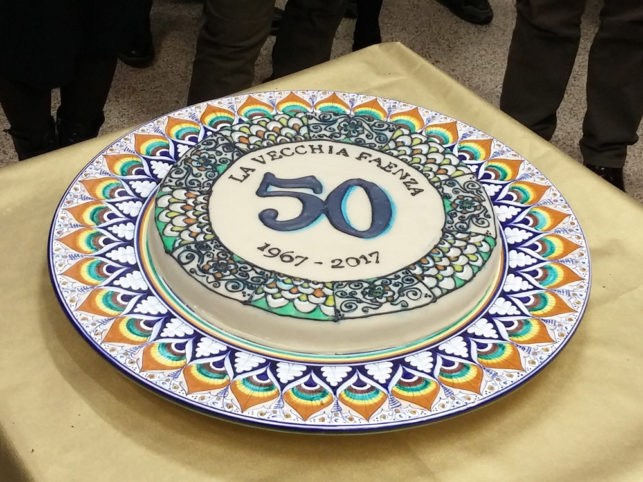 la torta dei 50 anni de La Vecchia Faenza