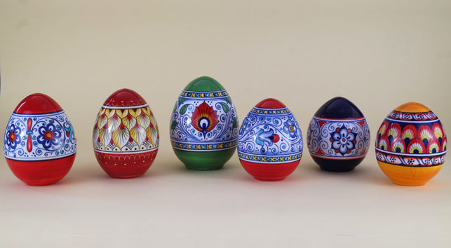 uova di pasqua 2020 in ceramica di Faenza