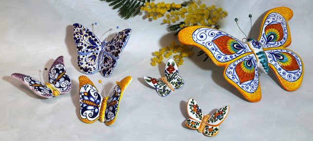 Faenza 2022 ceramic butterflies, traditional decorations