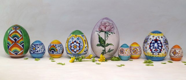 artistic ceramic easter eggs 2022