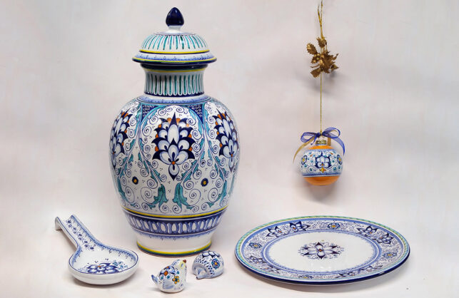 idee regalo in ceramica di Faenza, decoro Palmetta Persiana