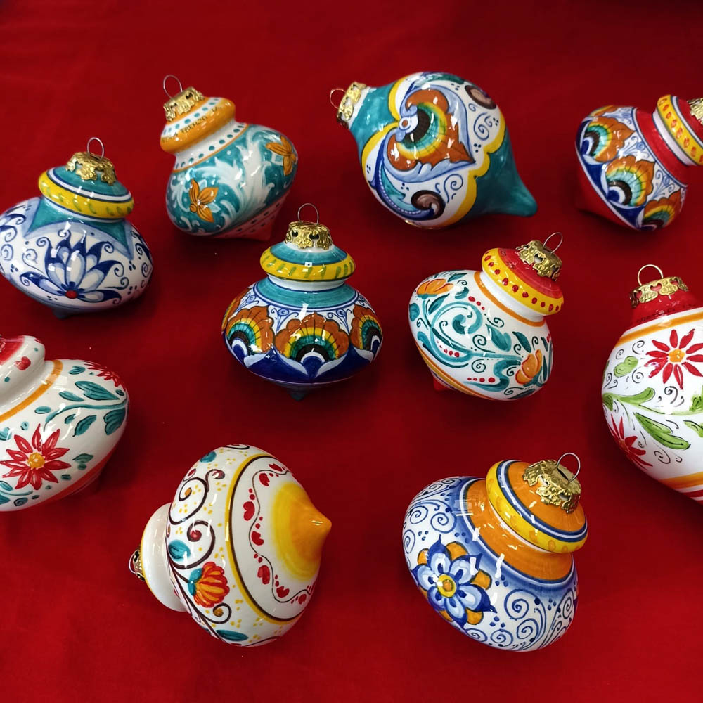 palline di natale in ceramica di faenza natale 2022