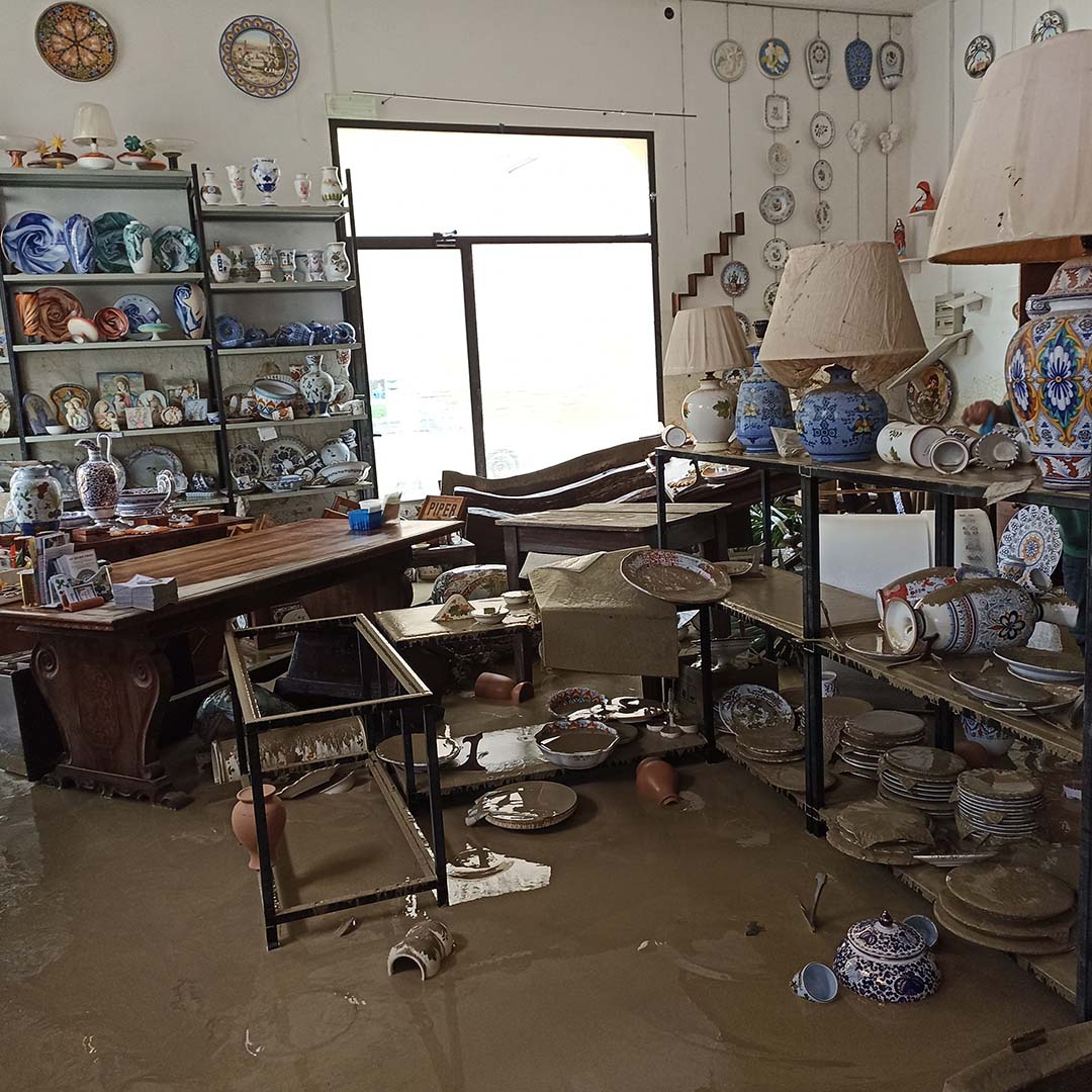 interior of the shop after the 2023 flood