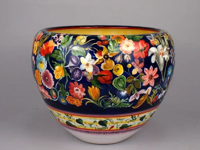 centrotavola a fiori fiamminghi, la vecchia faenza ceramiche